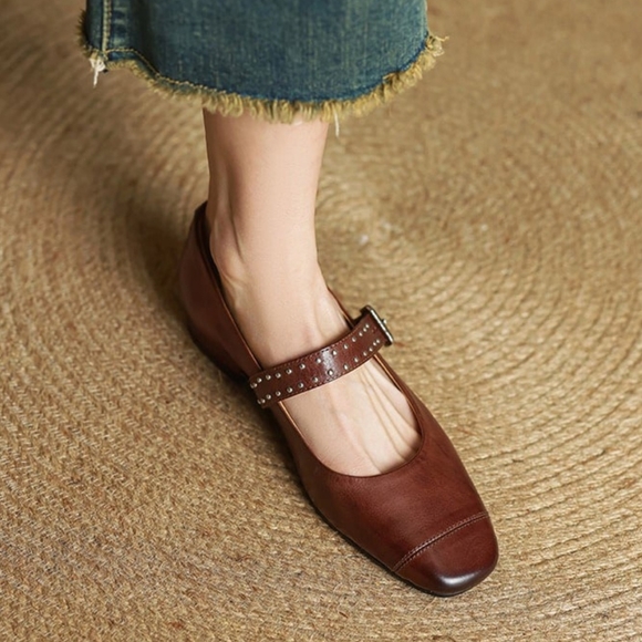 Mary Jane Shoes Women's Size 7.5-8 Chestnut Color. - Picture 2 of 13